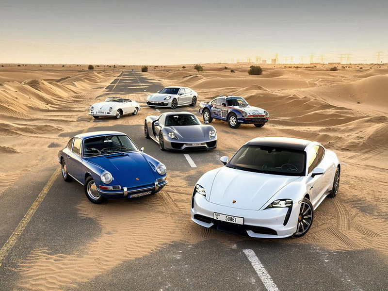 "بورش" تنظم رحلة برية بأفضل سياراتها الكهربائية من دبي إلى الرياض